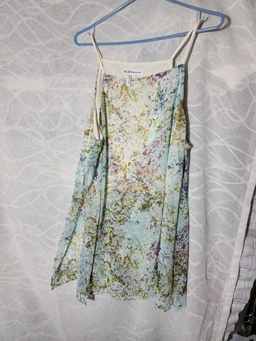 BCBGeneration Mint Floral Spaghetti Strap Camisole